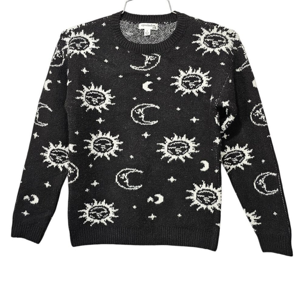 Eyeshadow Girls Sun And Moon New Black Knit Sweater